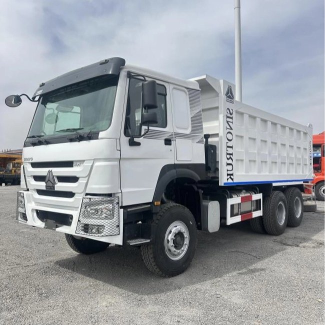 Used Howo 371 Dump Trucks Large Pump Engine